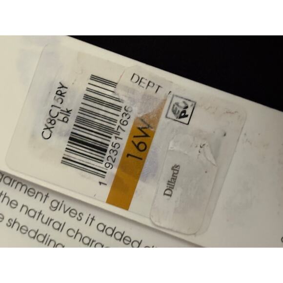 NWT Calvin Klein Black Dress w/Rhinestone Floral Spray on Bodice-Dillard's-16W - Picture 10 of 11